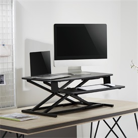Home SST02 Ülő-álló asztali munkahely, billentyűzet-tartóval