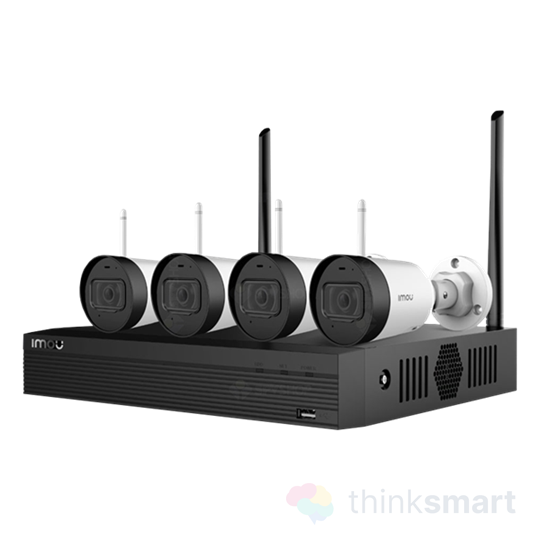 Imou KIT/NVR1104HS-W-S2/4-F22FE vezeték nélküli megfigyelő szett | 4db Wifi 2MP csőkamera, 1 db 4 csatornás Wifi hálózat