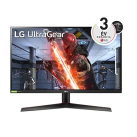 LG 27GN600-B Ultragear™ IPS gamer monitor 27", 144Hz, 1920x1080, 16:9, 1ms, 35cd/m2, HDR, 2xHDMI/DP/Audio out, FreeSync