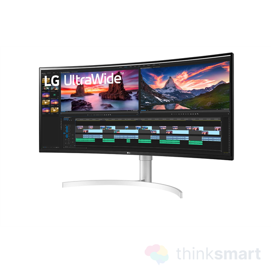 LG 38WN95C 38" QHD+ UltraWide ívelt monitor - szürke | 3840x1600, 21:9, HDMI, USB-C, USB, Thunderbolt