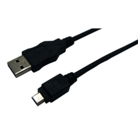 LOGILINK CU0014 USB - miniUSB adatkábel - fekete | 2m