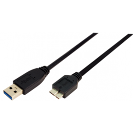 LogiLink CU0026 USB 3.0 A-B micro adatkábel - fekete | 1m