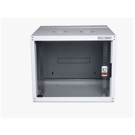 Legrand EVO9U6060 Rackszekrény - 19" fali kivitel (9U, 495x600x600, szürke,egyrekeszes, üvegajtós, készre szerelt, max.6