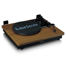 Lenco LS-100WD lemezjátszó hangszóróval - barna
