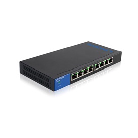 Linksys SMB LGS108P 8port GbE LAN 4x POE+ port nem menedzselhető asztali Switch