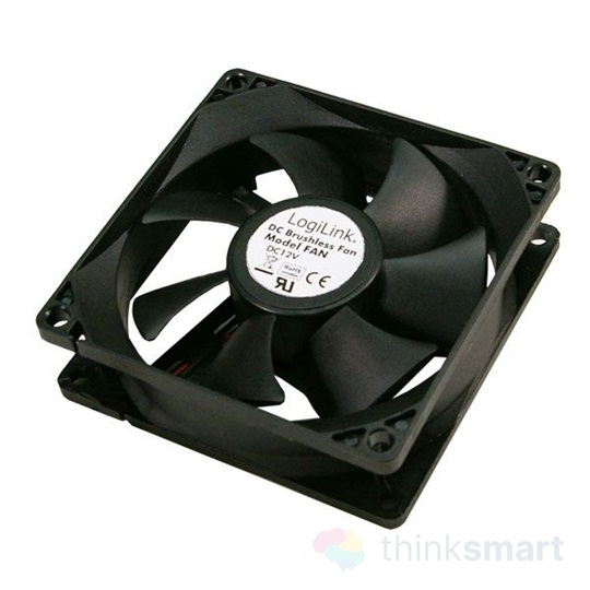 LogiLink FAN103 házhűtő ventilátor - fekete | 12cm
