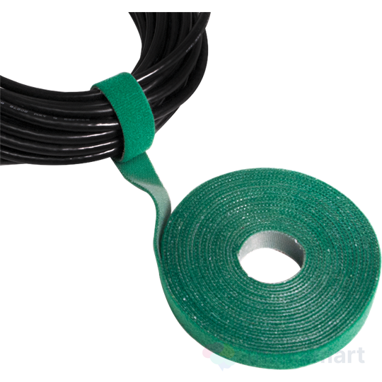 LogiLink vágható tépőzáras kábelkötegelő - 4m x 16mm - zöld