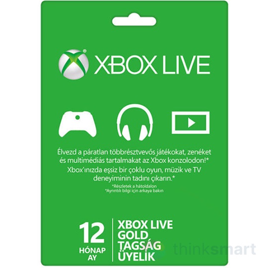Microsoft Xbox Live 12 hónapos Gold Card előfizetés (52M-00547)