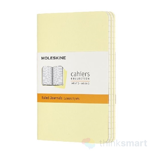 Moleskine Cahier "P" vonalas jegyzetfüzet, 3db/csomag - élénk sárga