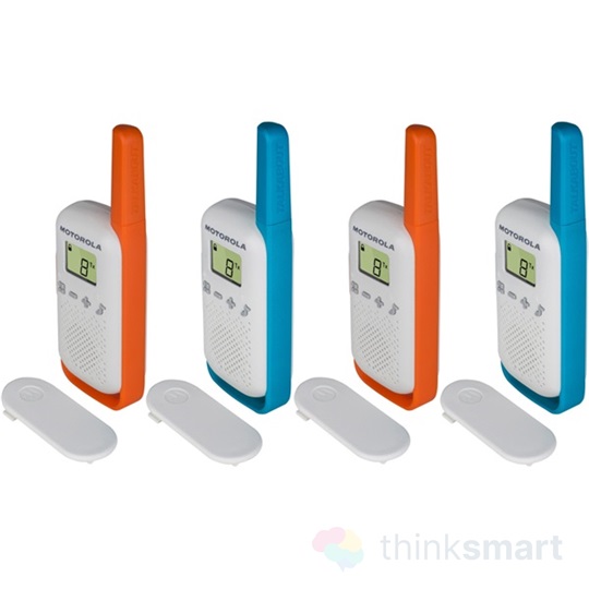 Motorola Talkabout T42 Quad walkie talkie, 4db - fehér/narancs/kék