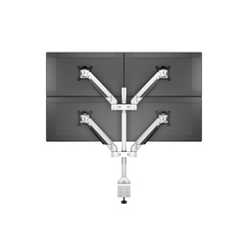 Multibrackets asztali rögzítő Gas Lift Quad, dönthető, forgatható 15-32", fehér