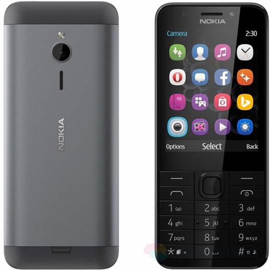 Nokia 230 DualSIM 2G mobiltelefon - sötét szürke