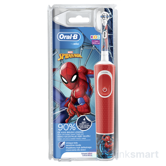 Oral-B D100 Vitality gyerek fogkefe - mintás, Spiderman