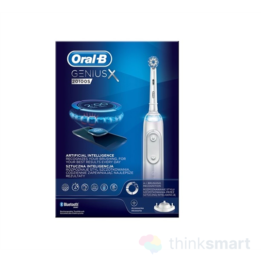 Oral- B Genius X 20100S Sensi White elektromos fogkefe - fehér