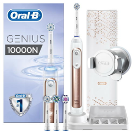 Oral-B Genius 10000N elektromos fogkefe szett Sensitive fejjel - rózsaarany (10PO010195)