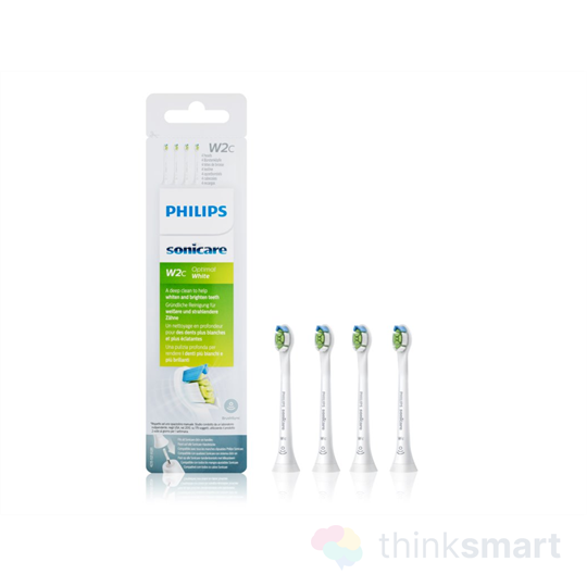 Philips HX6074/27 Sonicare Optimal kompakt fogkefefej, 4db - fehér