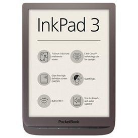 POCKETBOOK PB740 INKPad3 e-Reader Sötétbarna (7,8" E-Ink,automata háttérvilágítás,Dual CPU: 2x1GHz,8GB,1900mAh,wifi,mSD)