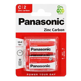 Panasonic R14RZ/2BP Red Zinc C/baby 1.5V cink-mangán tartós elemcsomag