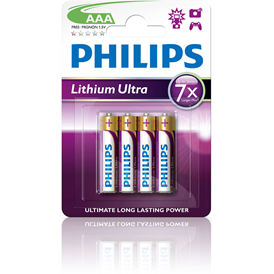 Philips Lithium Ultra AAA elem - 4 db (FR03LB4A/10)