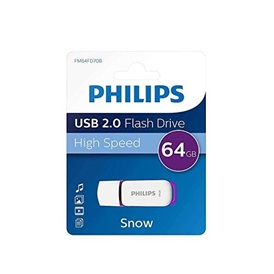 Philips Snow Edition Pendrive - fehér/lila | USB 2.0, 64GB, PH668015