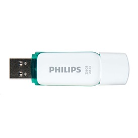 Philips PH665427 Snow Edition pendrive - fehér/zöld | USB 3.0, 256GB