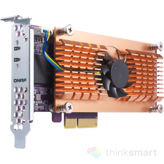 QNAP QM2-2P-384 2x M.2 PCIe SSD port bővítő kártya