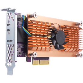 QNAP QM2-2P-384 2x M.2 PCIe SSD port bővítő kártya