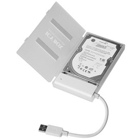 Raidsonic ICY BOX IB-AC603-U3 SATA USB 3.0 A adapter + HDD box fehér