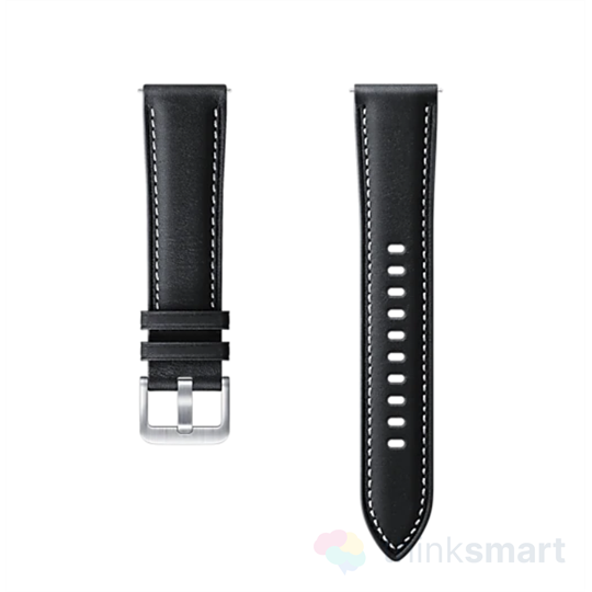 SAMSUNG ET-SLR84LBEGEU fekete bőrszíj, 22mm, M/L | Samsung Galaxy Watch / Galaxy Watch3