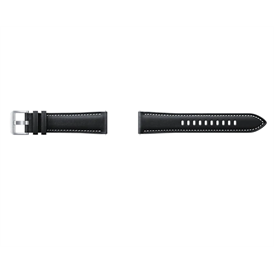 SAMSUNG ET-SLR84LBEGEU fekete bőrszíj, 22mm, M/L | Samsung Galaxy Watch / Galaxy Watch3