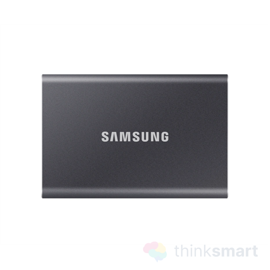 SAMSUNG T7 szürke SSD, 2TB, hordozható, USB3.2 (MU-PC2T0T/WW)