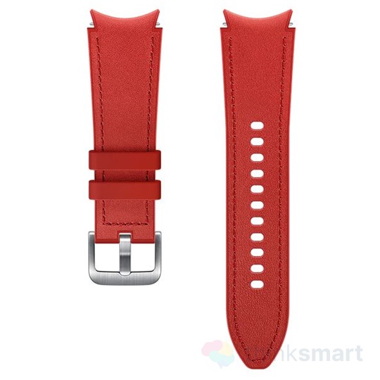 Samsung ET-SHR88SR Hibrid bőr okosóra szíj - piros | Samsung Galaxy Watch 4 / Watch 4 Classic, 20mm, S/M