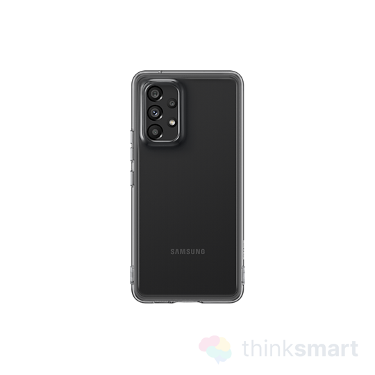 Samsung EF-QA536TB Soft Clear mobiltelefon tok - fekete | Samsung Galaxy A53 5G