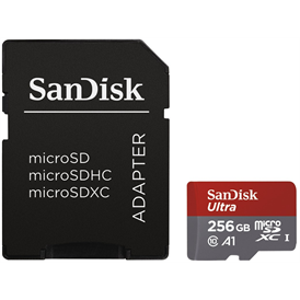 SanDisk MicroSD Ultra - 256GB - Class10 - UHS-I - memóriakártya - Szürke (173469)