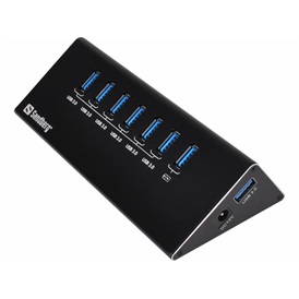 Sandberg 3.0 USB elosztó + 1 töltő port - fekete (133-82)