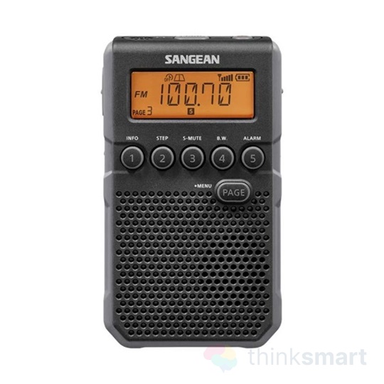 Sangean DT-800 FM-RDS digitális szintézeres hangszórós zsebrádió - fekete