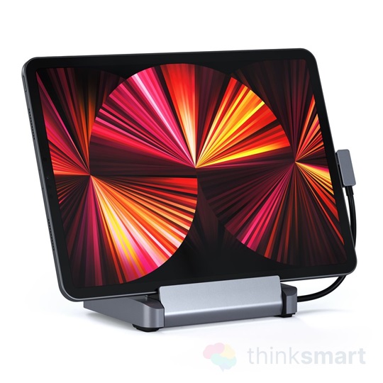 Satechi Aluminium Stand & Hub táblagép asztali tartó és dokkoló - asztroszürke | Apple iPad Pro