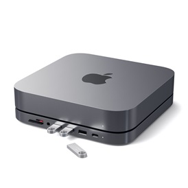 Satechi Aluminium USB-C állvány és HUB - asztroszürke | Apple Mac Mini