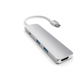 Satechi Aluminum Slim USB-C MultiPort adapter - ezüst