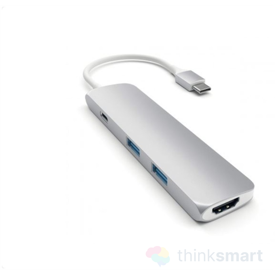 Satechi Aluminum Slim USB-C MultiPort adapter - ezüst