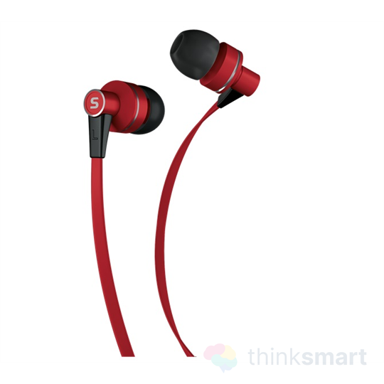 Sencor SEP300 vezetékes mikrofonos fülhalglató - piros
