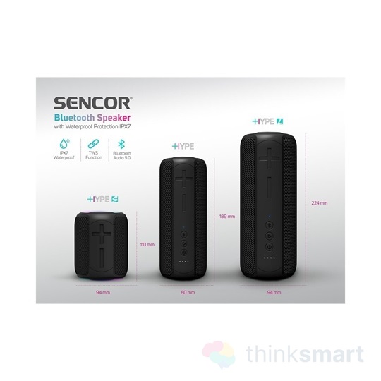 Sencor SSS 6502 Hybe Bluetooth vezeték nélküli hangszóró - fekete
