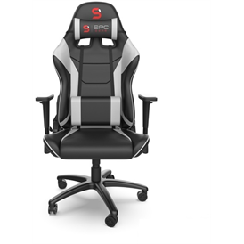 Silentium PC Gear SR300 V2 gamer szék - fekete-fehér (SPG036)