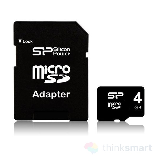 Silicon Power MicroSDHC - 4GB - Fekete - SP004GBSTH004V10SP