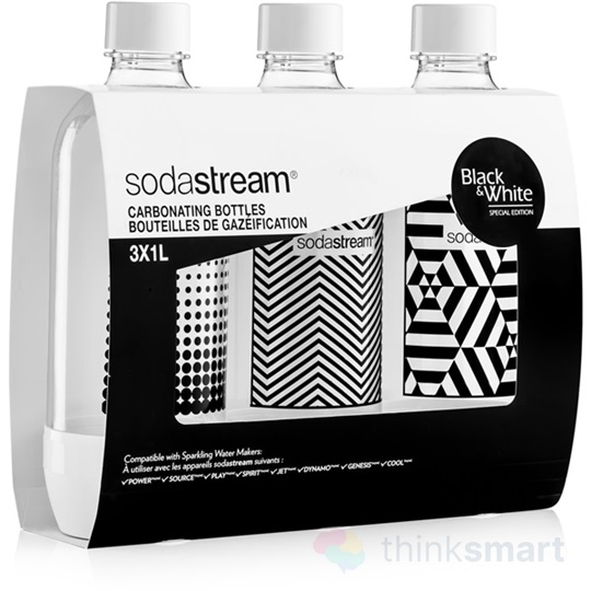 Sodastream Bottle Jet Black & White palack