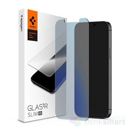 Spigen Slim HD Antiblue 2.5D 0.2mm kijelzővédő üveg, kékfény elleni védelemmel | Apple iPhone 12 Pro Max