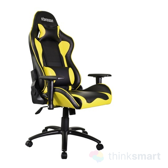 Stansson UCE505BC ergonomikus gamer szék - fekete-citromsárga