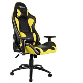 Stansson UCE505BC ergonomikus gamer szék - fekete-citromsárga