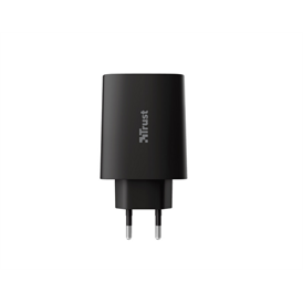 TRUST Qmax Ultra-Fast Dual fekete töltő adapter, QC3.0 18W, USB 12W (23559)