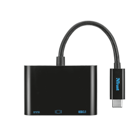 Trust 21260 USB-C multiport adapter - fekete